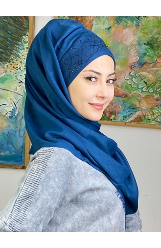 Dunkelblau Praktischer Turban 2ŞBTTHZŞL02-03