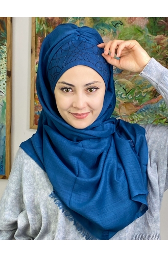 Dunkelblau Praktischer Turban 2ŞBTTHZŞL02-03