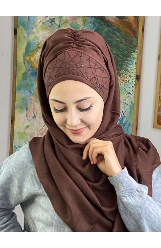 Dark Brown Ready to Wear Turban 2ŞBTTHZŞL02-05