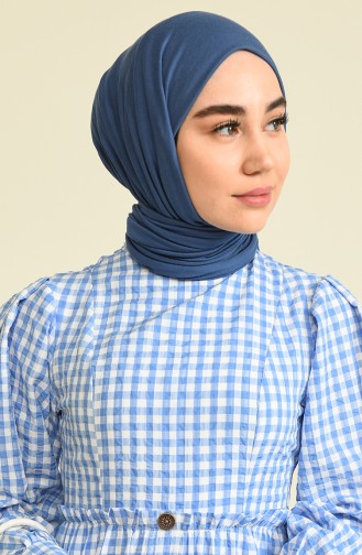 Blue Hijab Dress 10760.Mavi