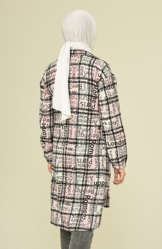 Yazı Baskılı Tunik Pudra 10548