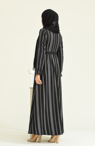 Black Hijab Dress 10434.Siyah