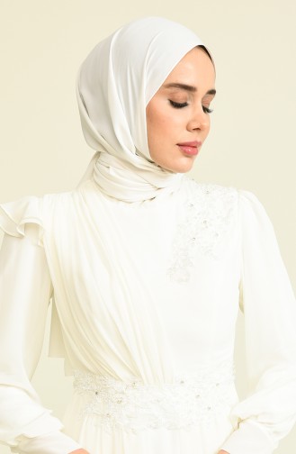 Habillé Hijab Ecru 4932-01
