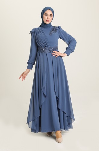 Habillé Hijab Indigo 4932-02