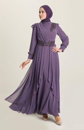 Lilac İslamitische Avondjurk 4932-05