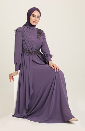 Lilac İslamitische Avondjurk 4932-05