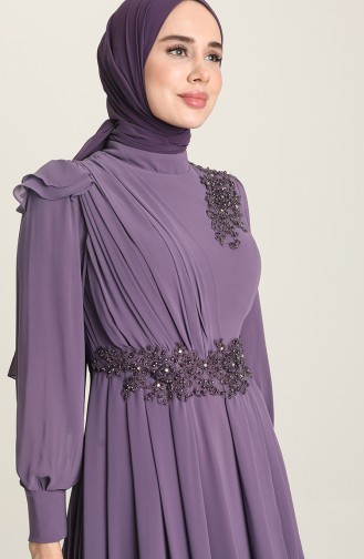 Lilac İslamitische Avondjurk 4932-05