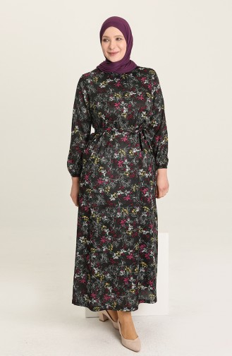 Black Hijab Dress 4801-02