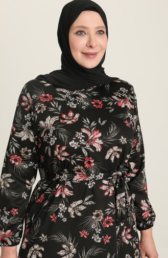 Black Hijab Dress 4801A-01