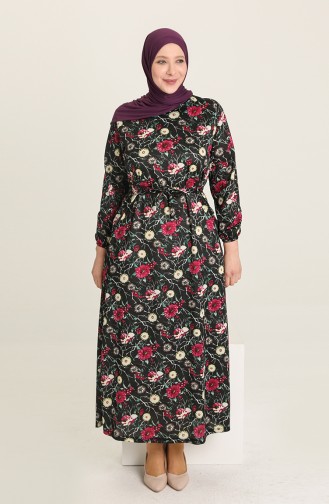 Black Hijab Dress 4801B-03