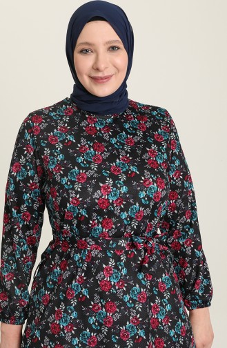 Robe Hijab Bleu Marine 4801C-02