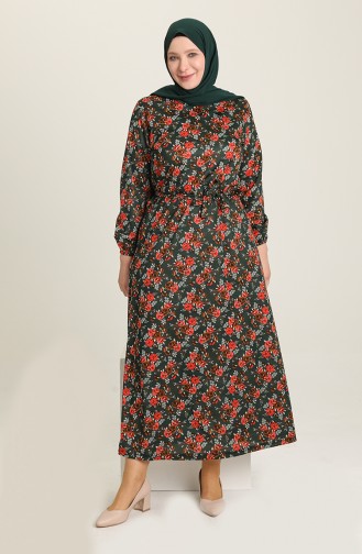 فستان أخضر حشيشي 4801C-05