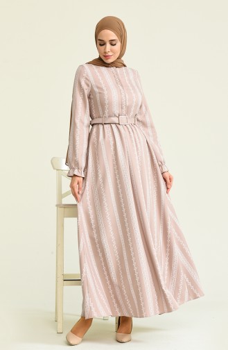 Mink Hijab Dress 12144