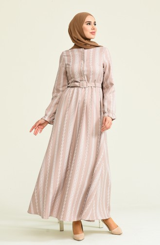Mink Hijab Dress 12144