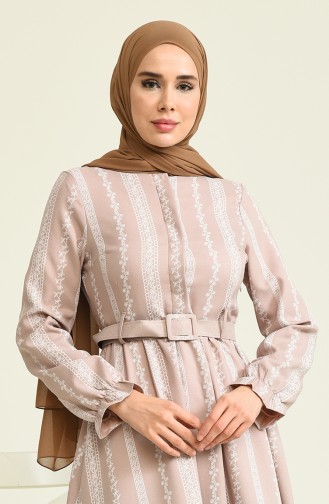 Mink Hijab Dress 12144