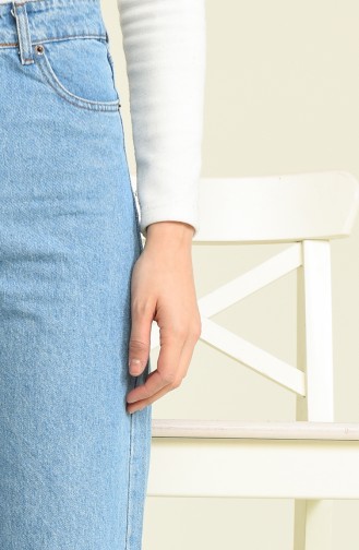 Bol Paça Kot Pantolon 6016 Açık Kot