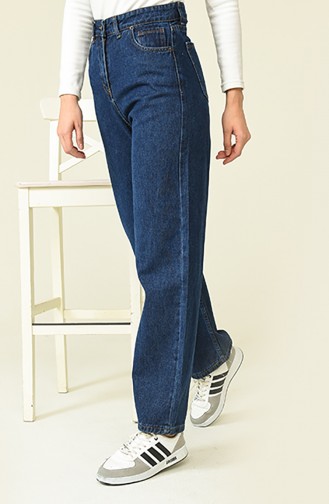 Pantalon Bleu Foncé 13055