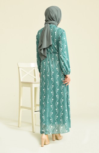 Minzengrün Hijab Kleider 13207