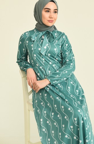 Minzengrün Hijab Kleider 13207