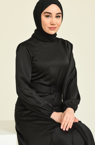 Black Hijab Dress 4566-01