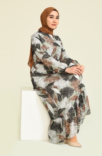 Green Hijab Dress 310522-03
