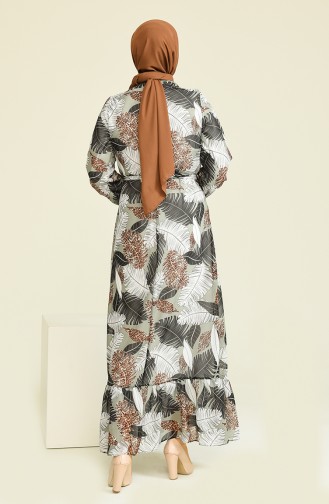 Green Hijab Dress 310522-03