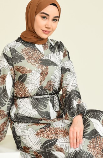 Green Hijab Dress 310522-03