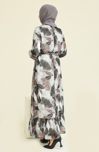 Gray Hijab Dress 310522-04