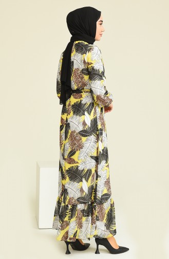 Yellow Hijab Dress 310522-05