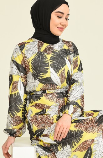 Gelb Hijab Kleider 310522-05