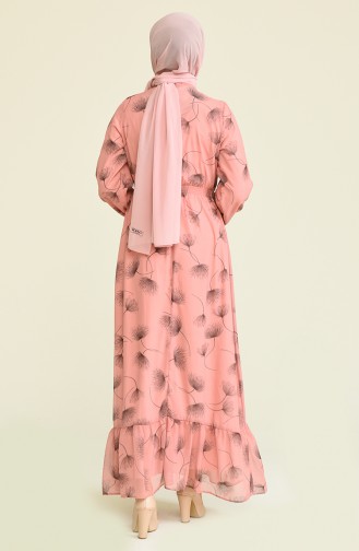 Dusty Rose Hijab Dress 3111-04