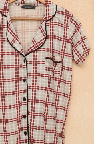 Pijama Takımı 5673-01 Bordo