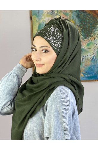 Dunkel Khaki Praktischer Turban 01YPKHŞL26OCK-01