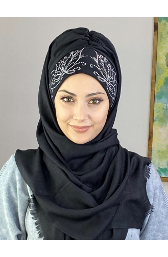 Schwarz Praktischer Turban 01YPKHŞL26OCK-02