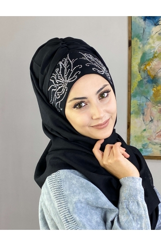 Schwarz Praktischer Turban 01YPKHŞL26OCK-02