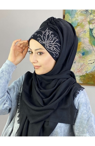 Schwarz Praktischer Turban 01YPKHŞL26OCK-02