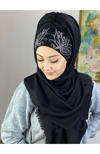 Schwarz Praktischer Turban 01YPKHŞL26OCK-02