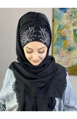 Schwarz Praktischer Turban 01YPKHŞL26OCK-02