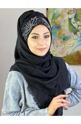 Schwarz Praktischer Turban 01YPKHŞL26OCK-02