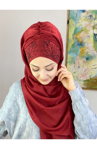 Claret Red Ready to Wear Turban 02YPKHŞL26OCK-01