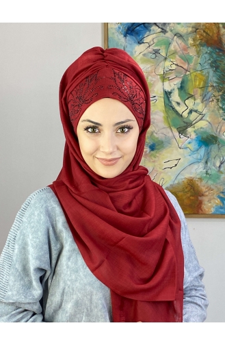 Claret Red Ready to Wear Turban 02YPKHŞL26OCK-01