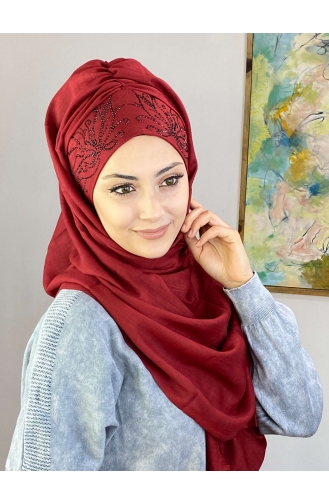 Claret Red Ready to Wear Turban 02YPKHŞL26OCK-01