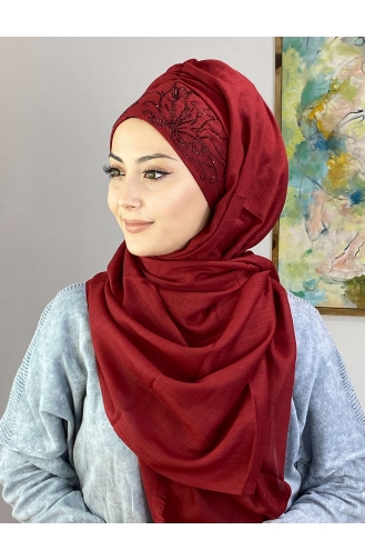 Claret red Ready to wear Turban 02YPKHŞL26OCK-01