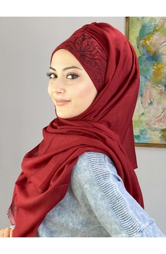 Claret Red Ready to Wear Turban 02YPKHŞL26OCK-01