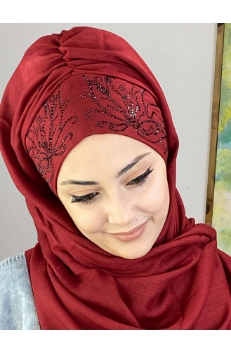 Claret red Ready to wear Turban 02YPKHŞL26OCK-01