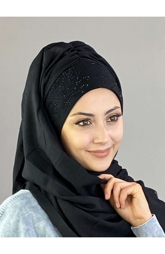 Black Ready to wear Turban 02YPKHŞL26OCK-02