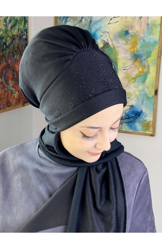 Schwarz Praktischer Turban 3TBN27OCK-01