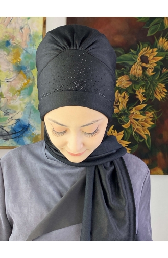 Schwarz Praktischer Turban 3TBN27OCK-01