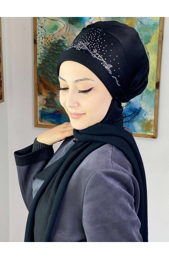 Black Ready to Wear Turban 3TBN27OCK-02