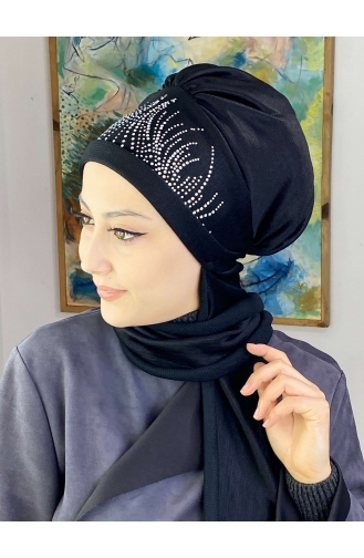 Black Ready to Wear Turban 5TBN27OCK-01